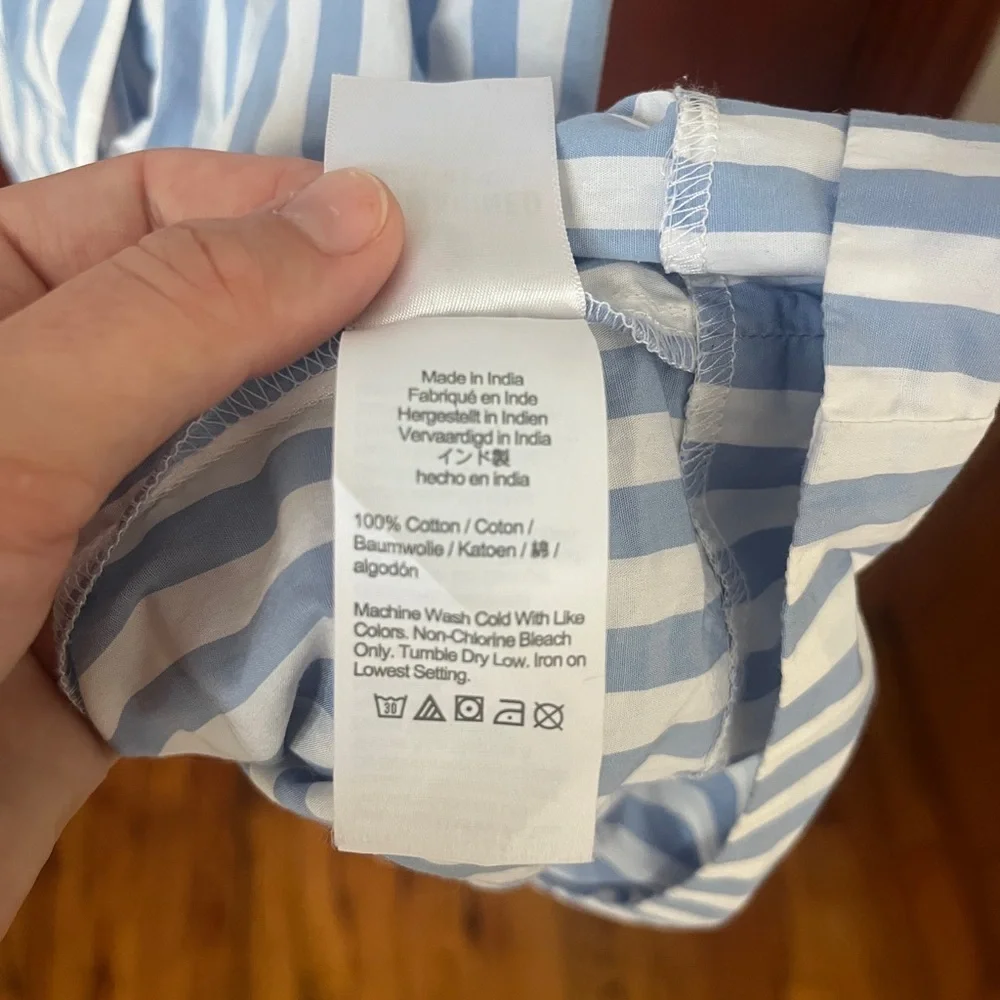 J. Crew Blue and White Striped Midi Dress - Picture 5 of 7